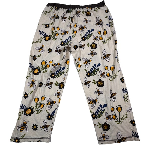 Lazy One Womens PJ Pant HPP Bumble Bee Flower Print Cotton Pajama Bottoms XXL - Picture 2 of 6